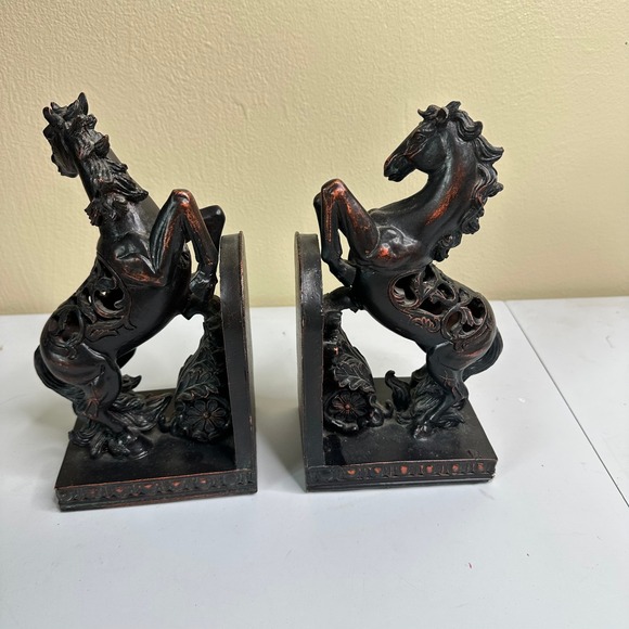Horse Bookends Statue Figurine Home Decor Library Decor Decorative Gift - Picture 1 of 7